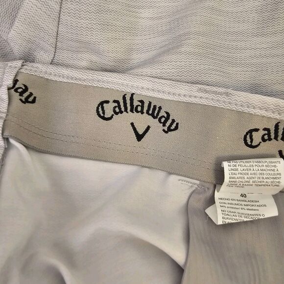 Mens Callaway Cream  Golf Shorts Sz 40 Flat  Performance Gorpcore Preppy  P0294 - Picture 8 of 9